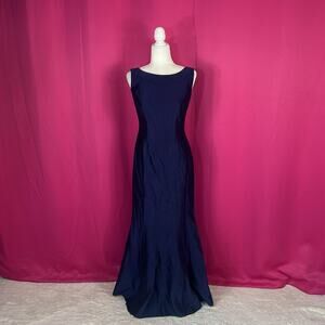 Y2K blue mermaid cocktail party maxi dress, 6